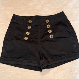 Express high rise black shorts